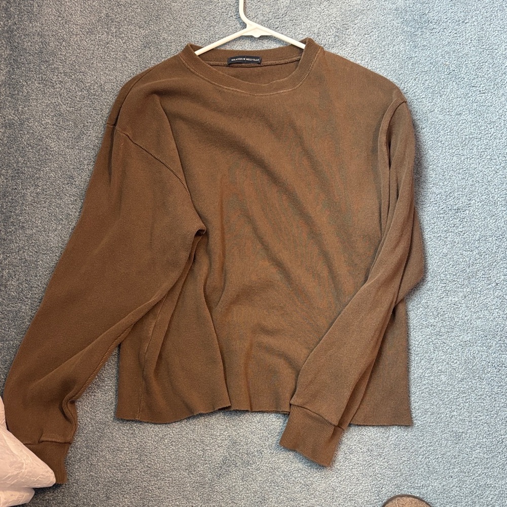 Brandy Melville Brown Knit Top